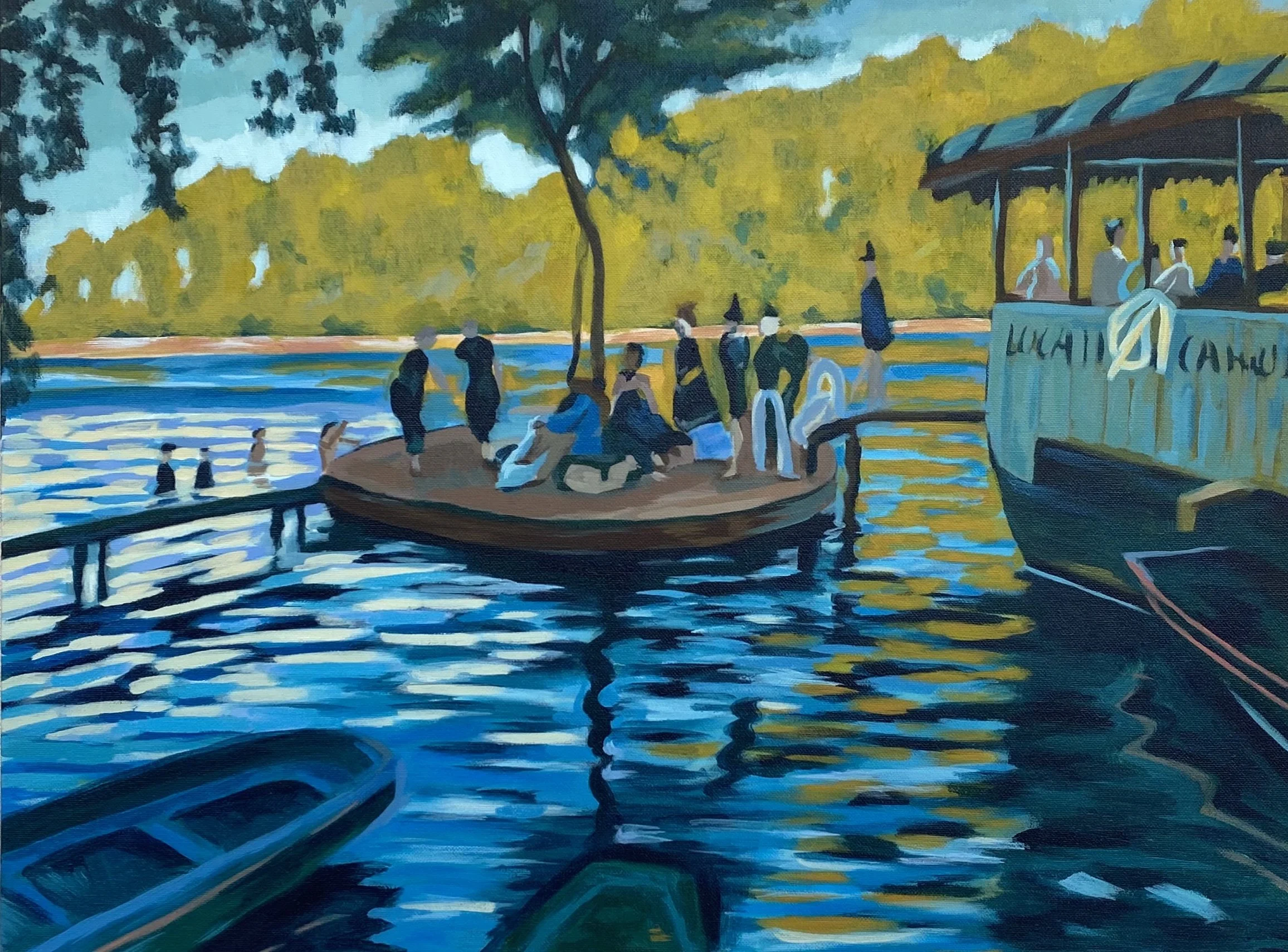 La Grenouillère Master Copy · 2025 · Acrylic on canvas · 24” x 18”