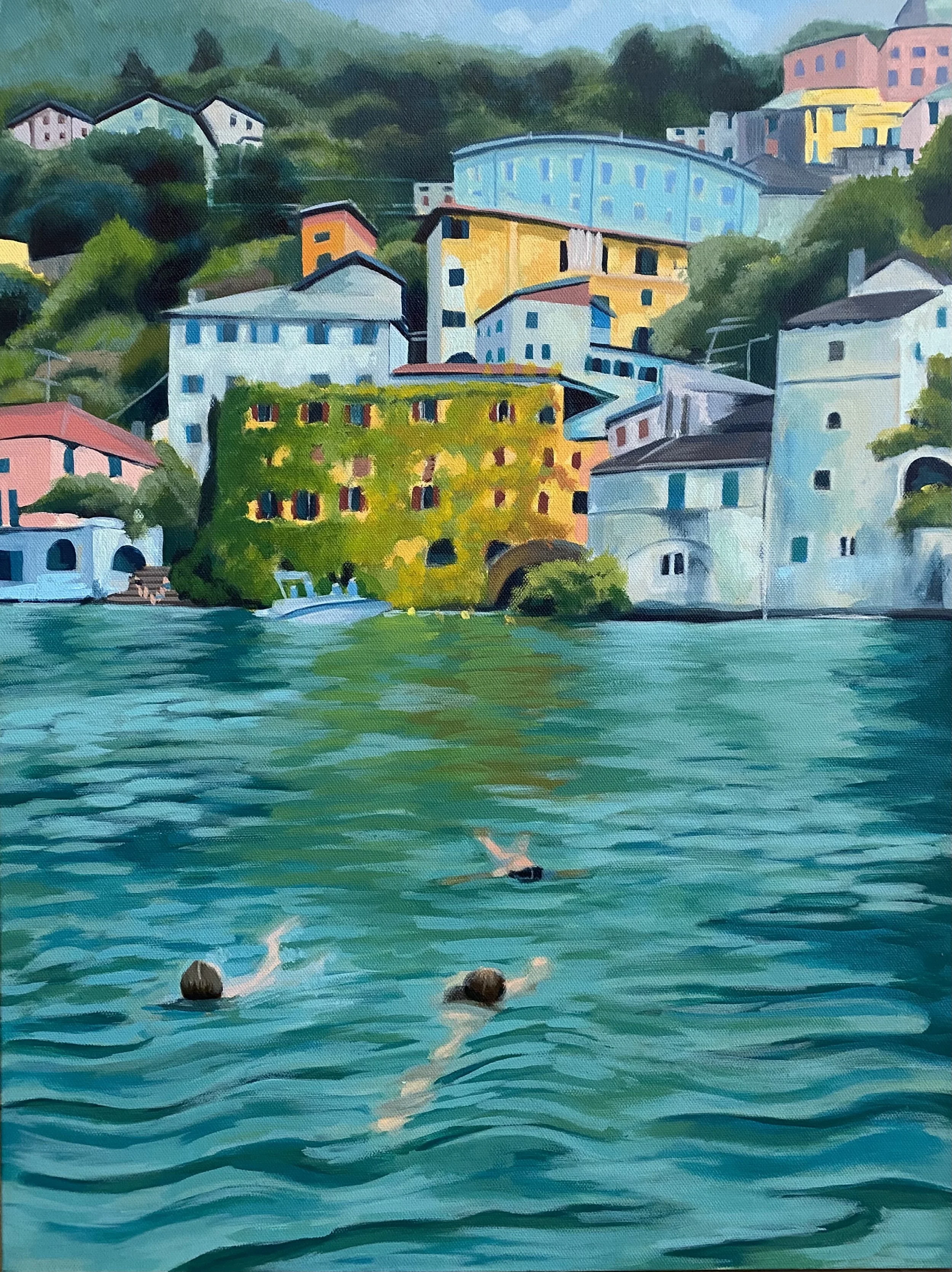 Lake Como · 2025 · Acrylic on canvas · 18” x 24”