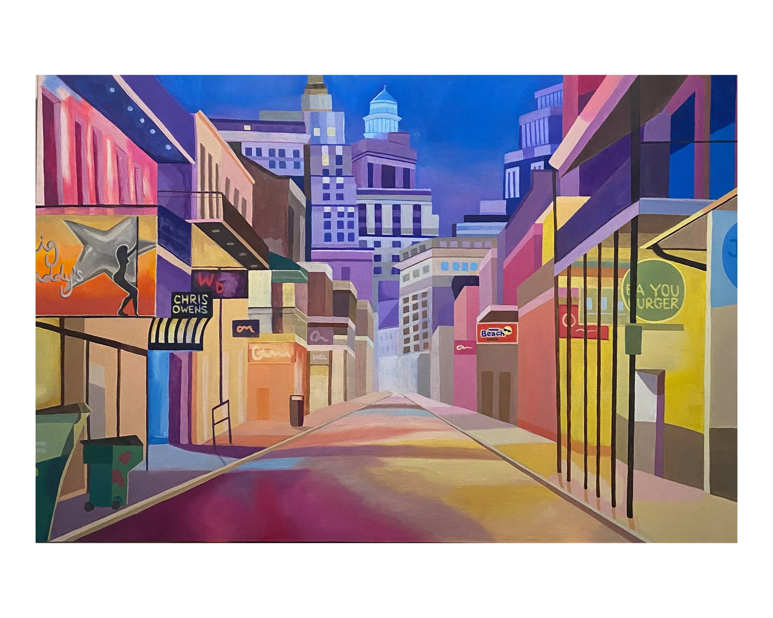 Bourbon St. · 2024 · Oil on canvas · 30” x 20”