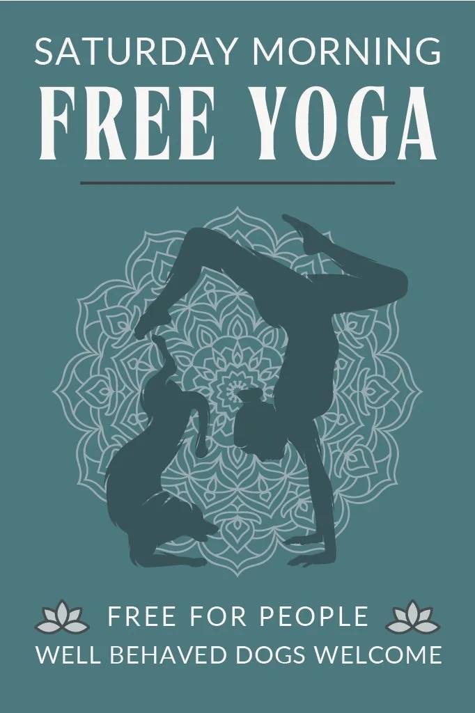 Free yoga in the park every Saturday at our outdoor venue space