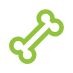 Green dog bone icon