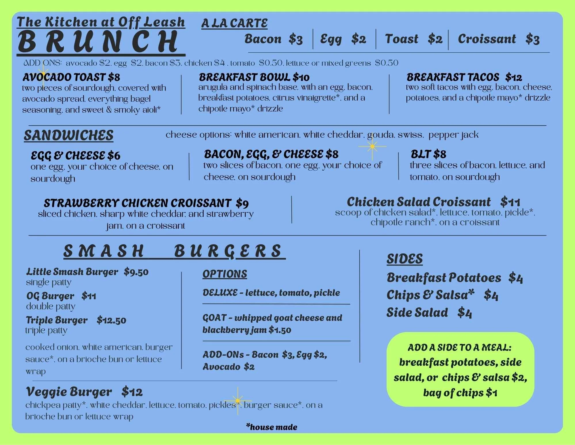 Sunday Brunch every week at Off Leash Social