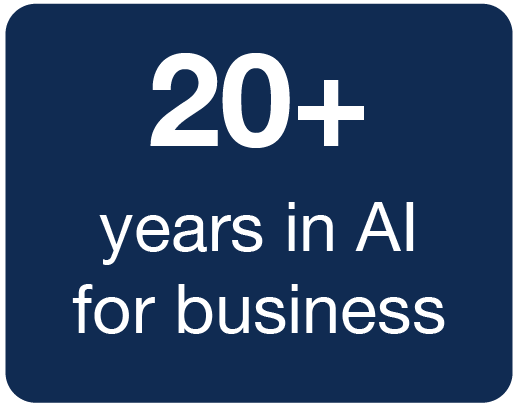 20+ years in AI for business