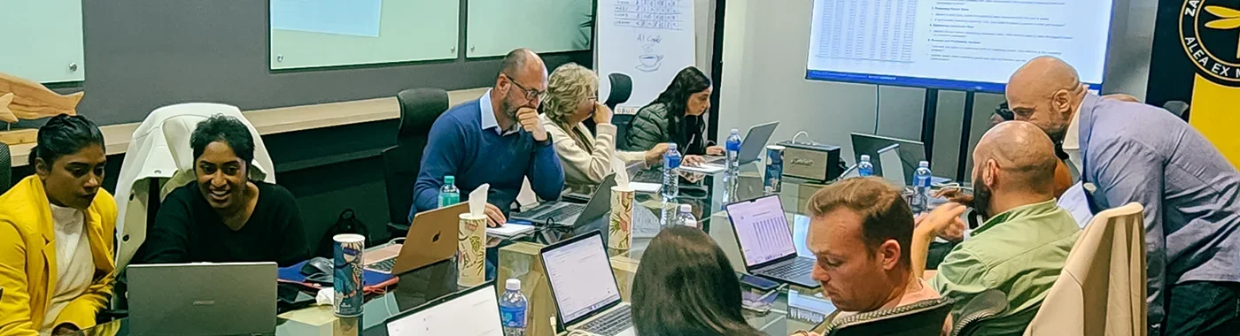 Executive leadership team applying AI strategy and automation frameworks in Zanetti AI Masterclass