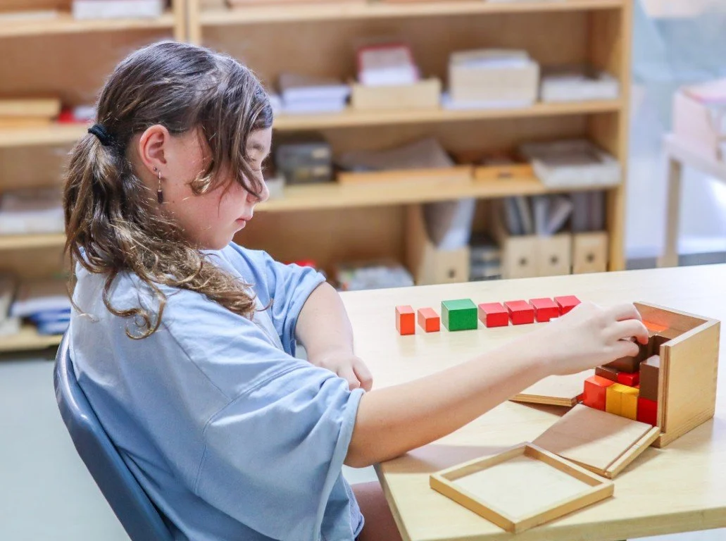 Montessori Materials being used at our Primary School in Port Kennedy