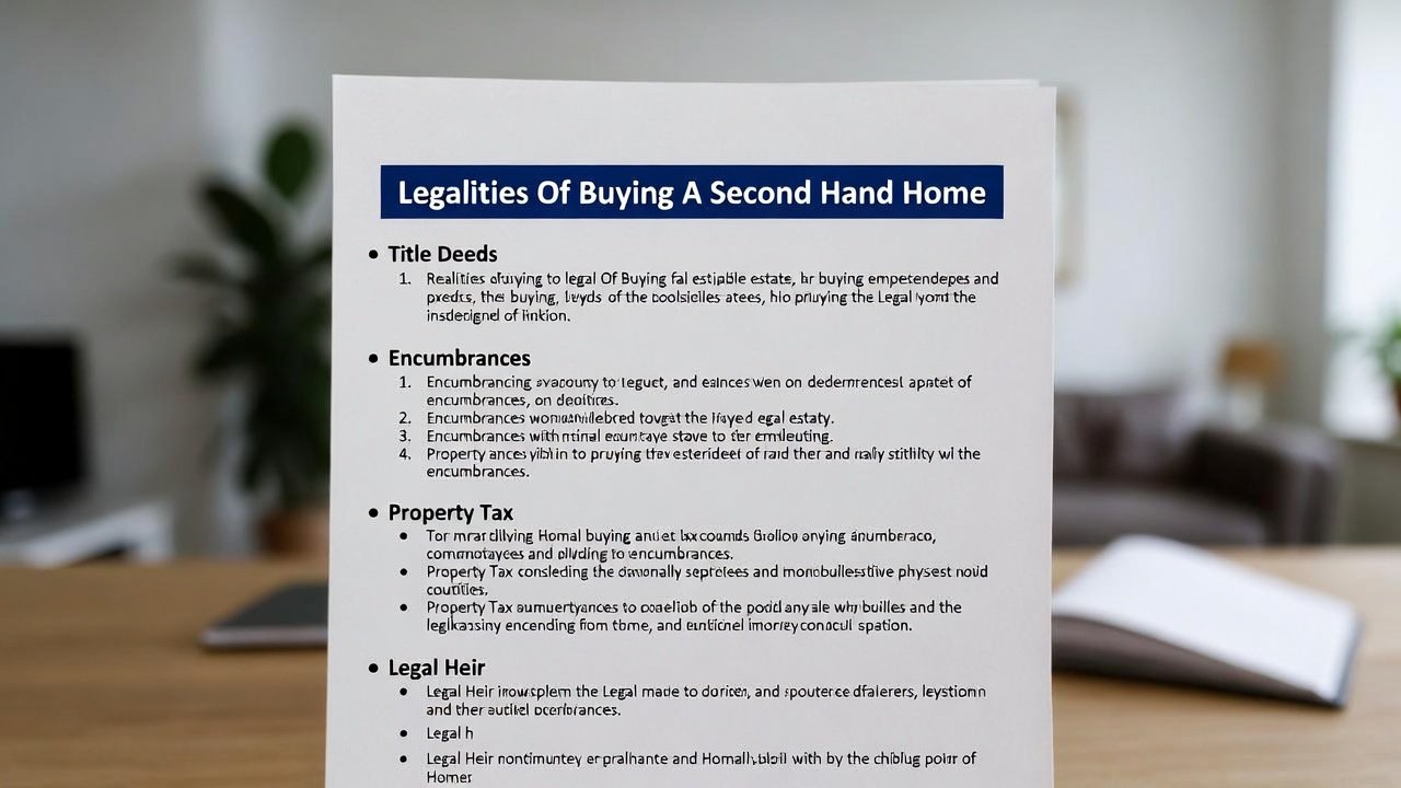 Legalities Of Buying A Second Hand Home