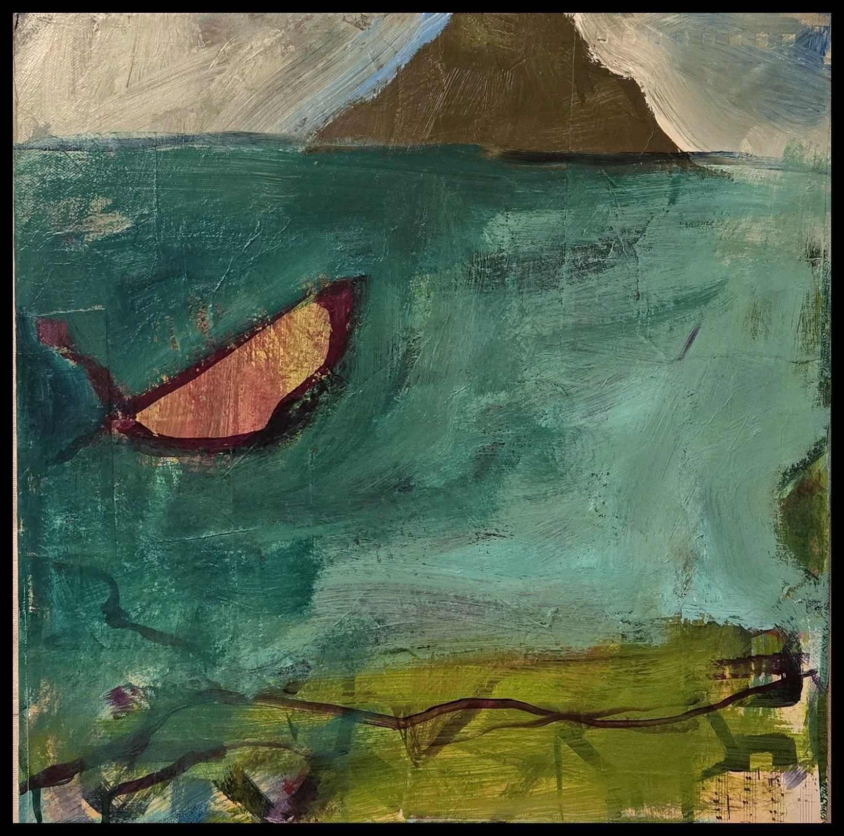 Fantasy Island Resort
16x16
Acrylic, mixed media, collage on wood panel