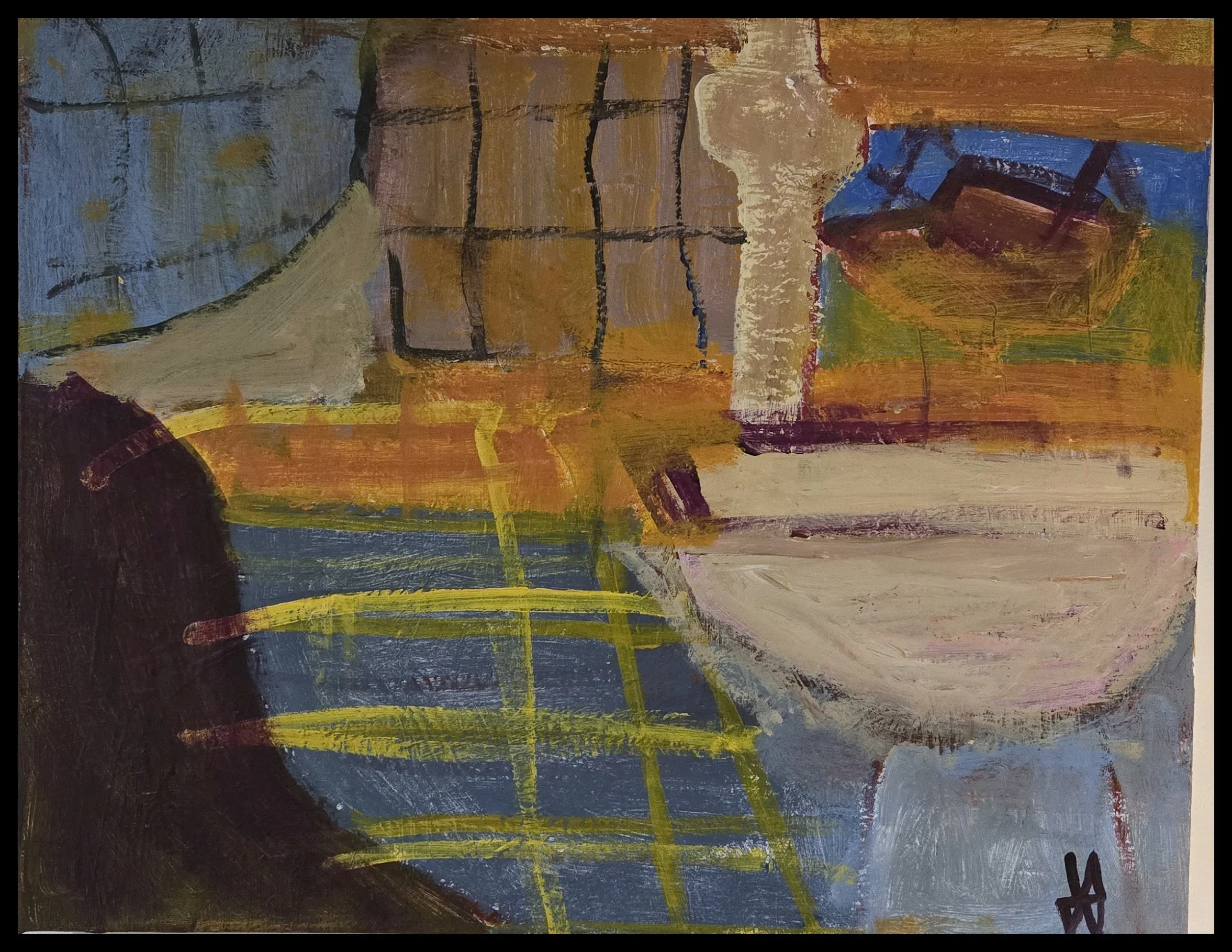 Across the Barracks 2
16x20
Acrylic, mixed media on canvas