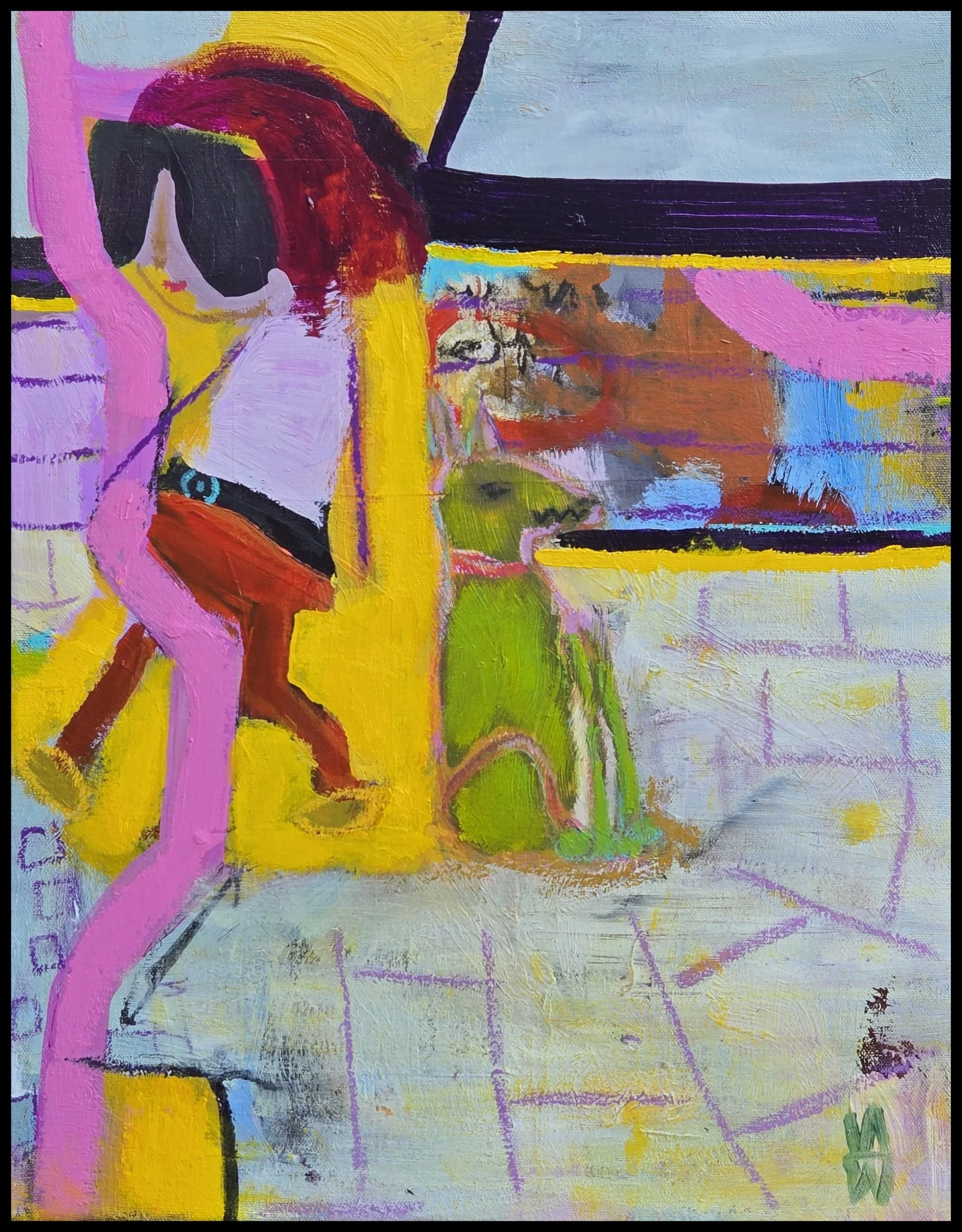 Mind the Gap
18x14
Acrylic, mixed media, collage on canvas