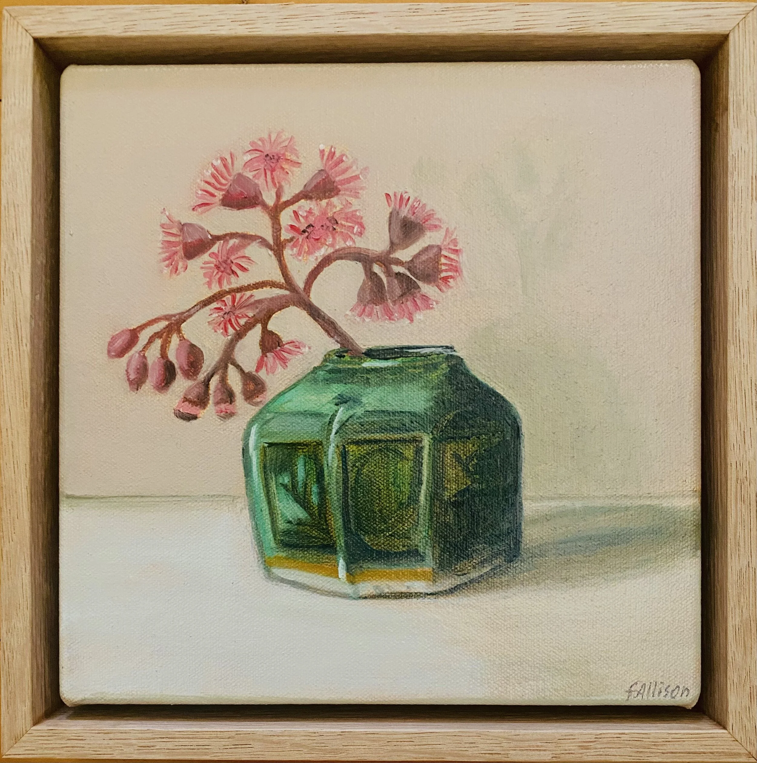 SOLD Pink Gum in Ginger Jar 23 x 23cm