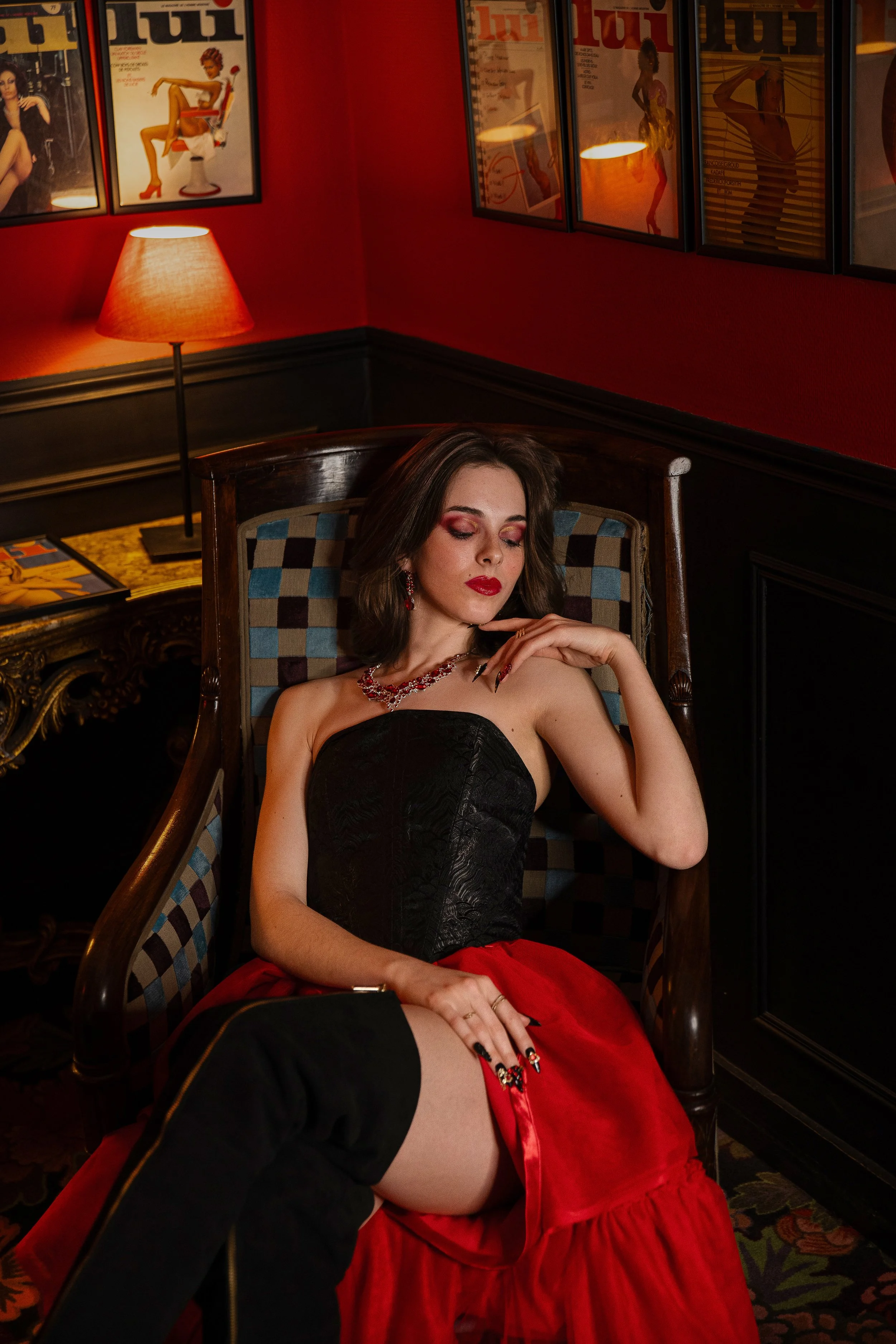 Corset Lucie noir - brocard