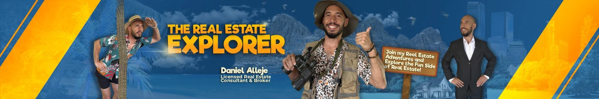 A banner for Daniel Alleje, a licensed real estate consultant and broker and expert in Susana Heights village, he helps people explore investment opportunities including in new villages like Susana Heights