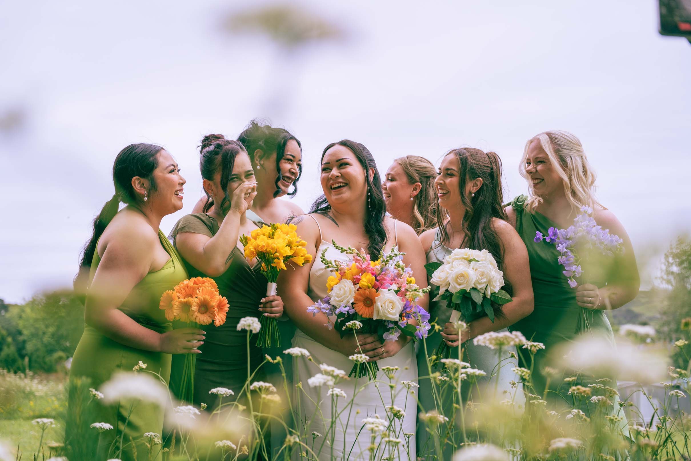 Candid Bridesmaids group photo