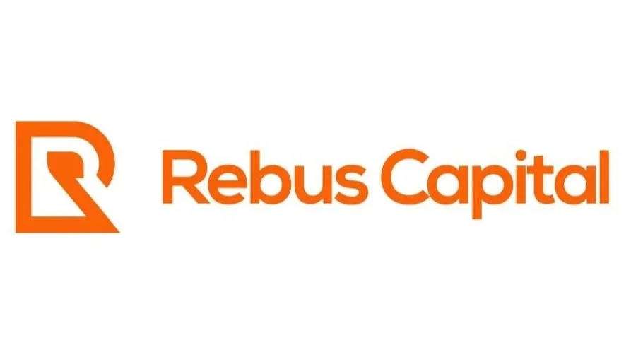 Rebus Capital logo featuring an orange stylized R and the company name in bold orange font.