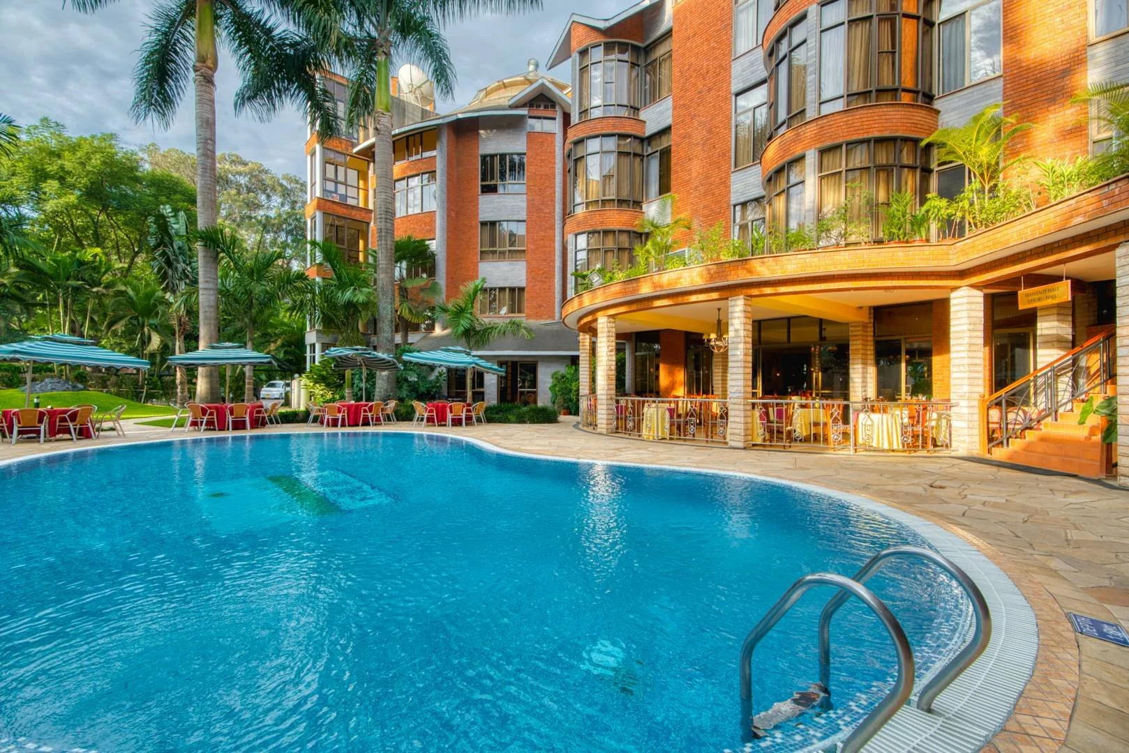 Swimming pool at Kibo Palace Hotel Arusha available for apartment guests