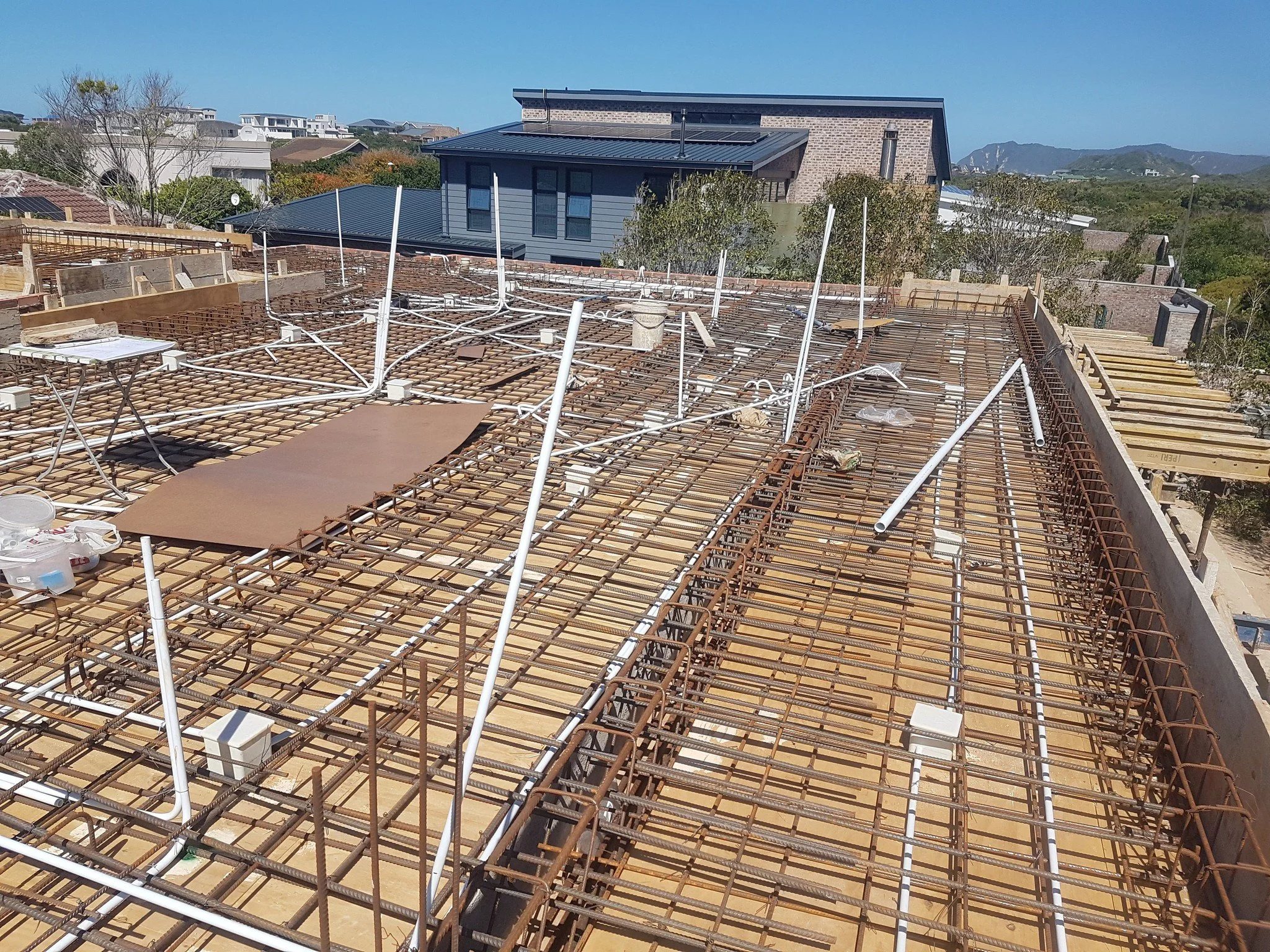 Installation of electrical cabling in a house