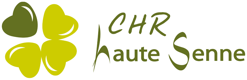Logo de la communauté de communes CHR Haute-Senne avec une icône de quatre feuilles vertes