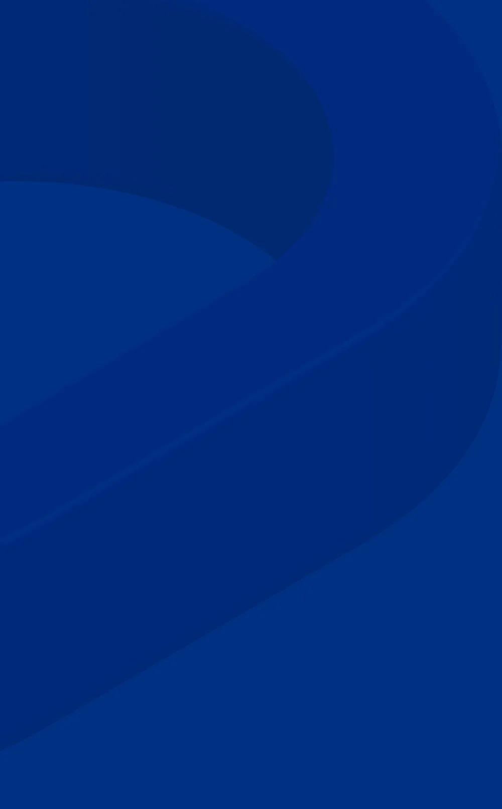 A dark blue abstract background with curved shapes and smooth gradients.