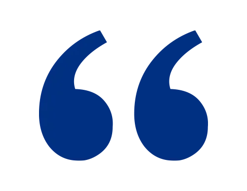 Pixelated blue object with a white rectangular section on a white background.