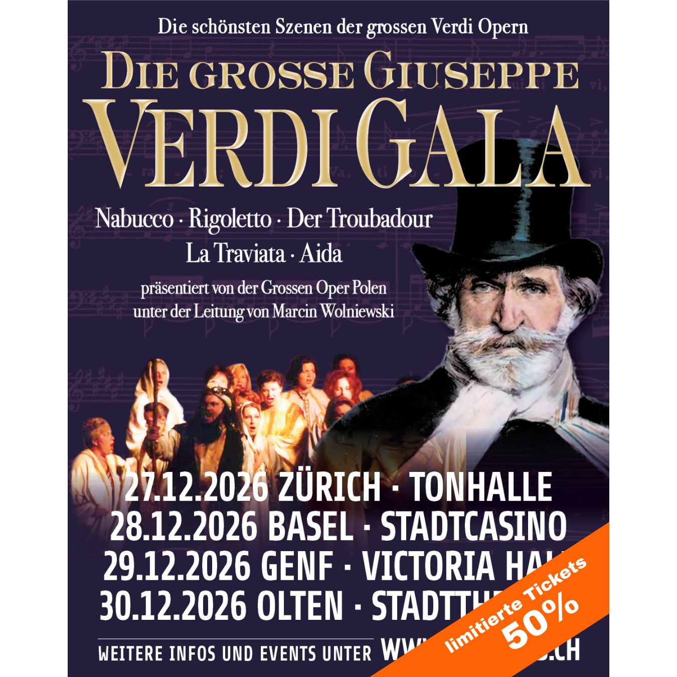 Die grosse Giuseppe Verdi Gala - 27.12.2026 - Zürich