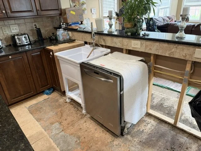 Temporary kitchen during a extended remodel.