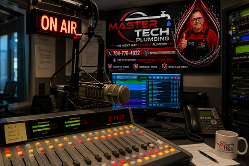 Master Tech Plumbing radio spot artwork