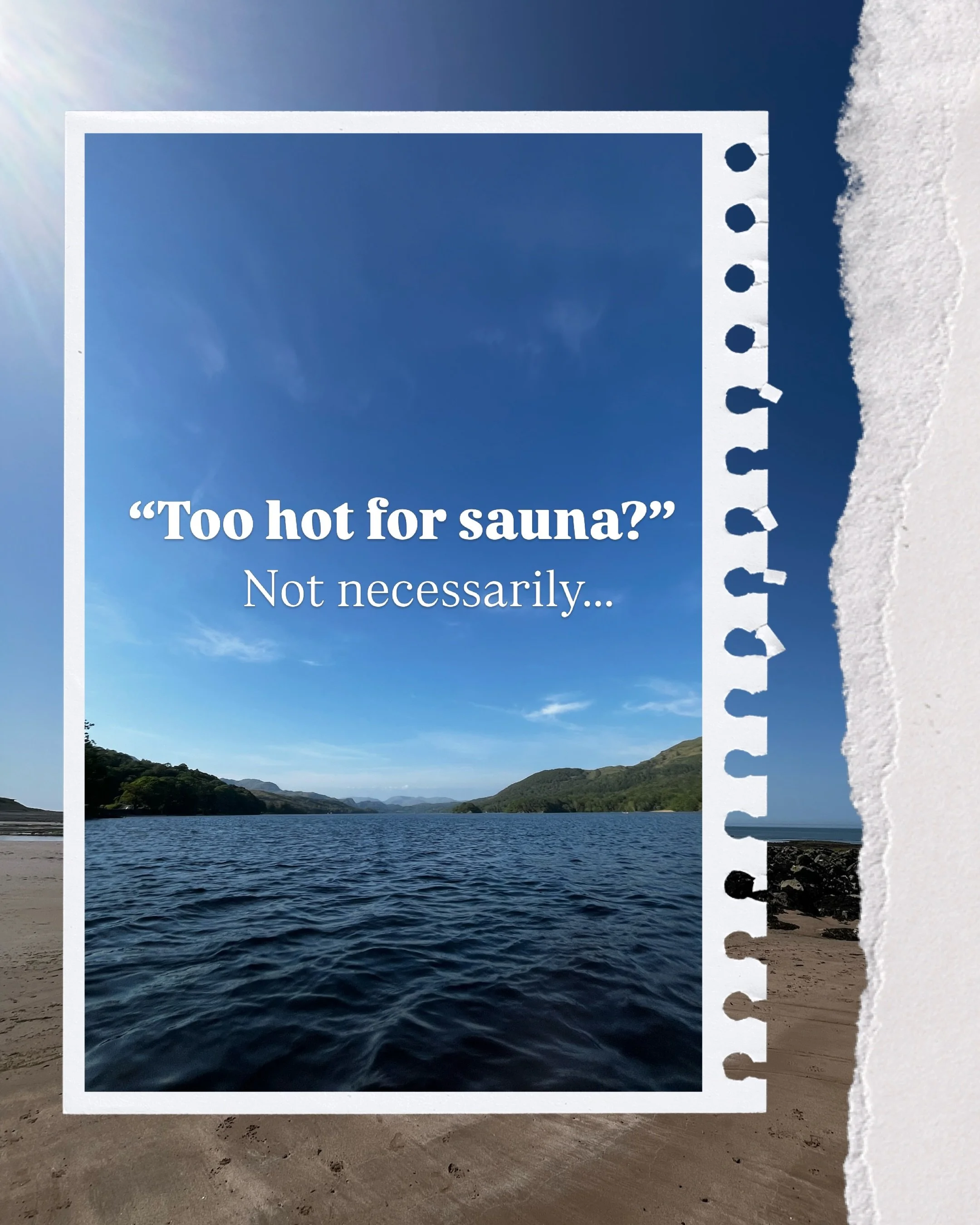 &ldquo;&lsquo;Surely it&rsquo;s too hot for sauna?&rdquo; is one of the questions I&rsquo;m hearing most this week&hellip;
 What&rsquo;s your relationship with sauna in warm weather? Love it or avoid it?

#WildWellness #SaunaCulture #ContrastTherapy 