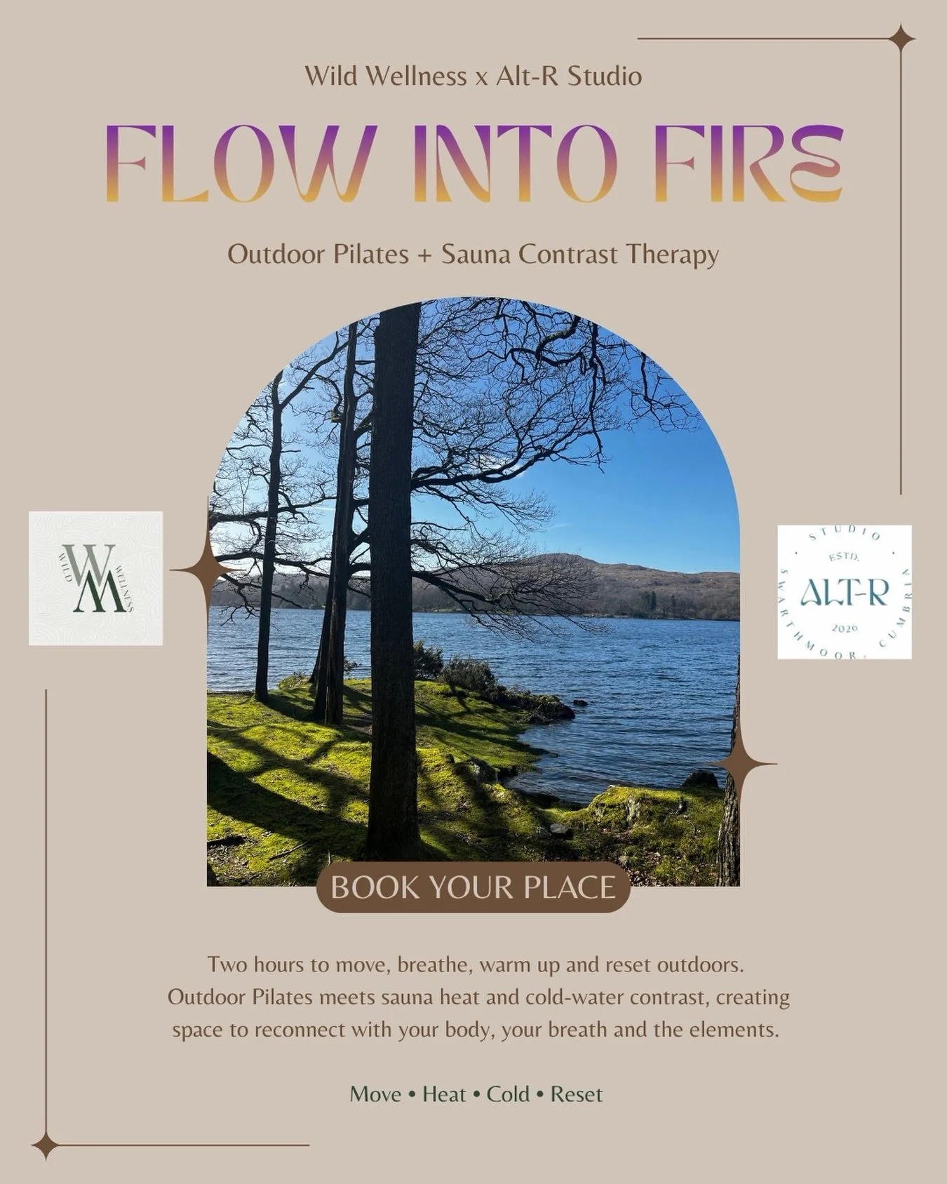 A moment to pause. A space to restore.

Join us on Sunday 13th September for a lakeside wellness experience where we take the time to slow down, reconnect and reset.

Set against the backdrop of Coniston Water, the afternoon will move between movemen