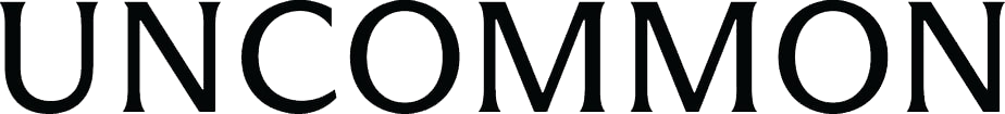 The word 'UNCOMMON' written in large, black, capital letters on a white background.