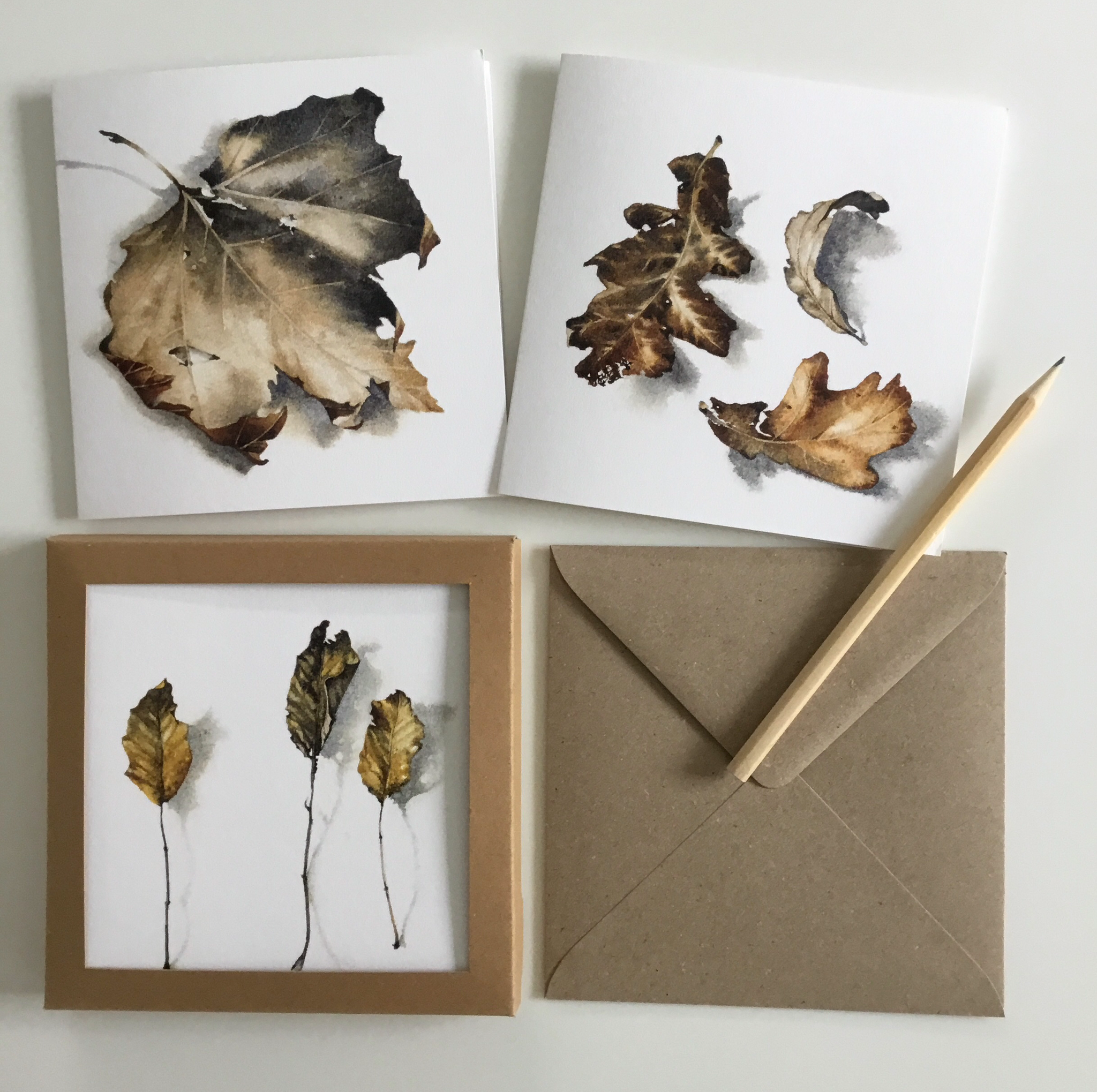 Autumn Leaves - 6 cards and envelopes boxed