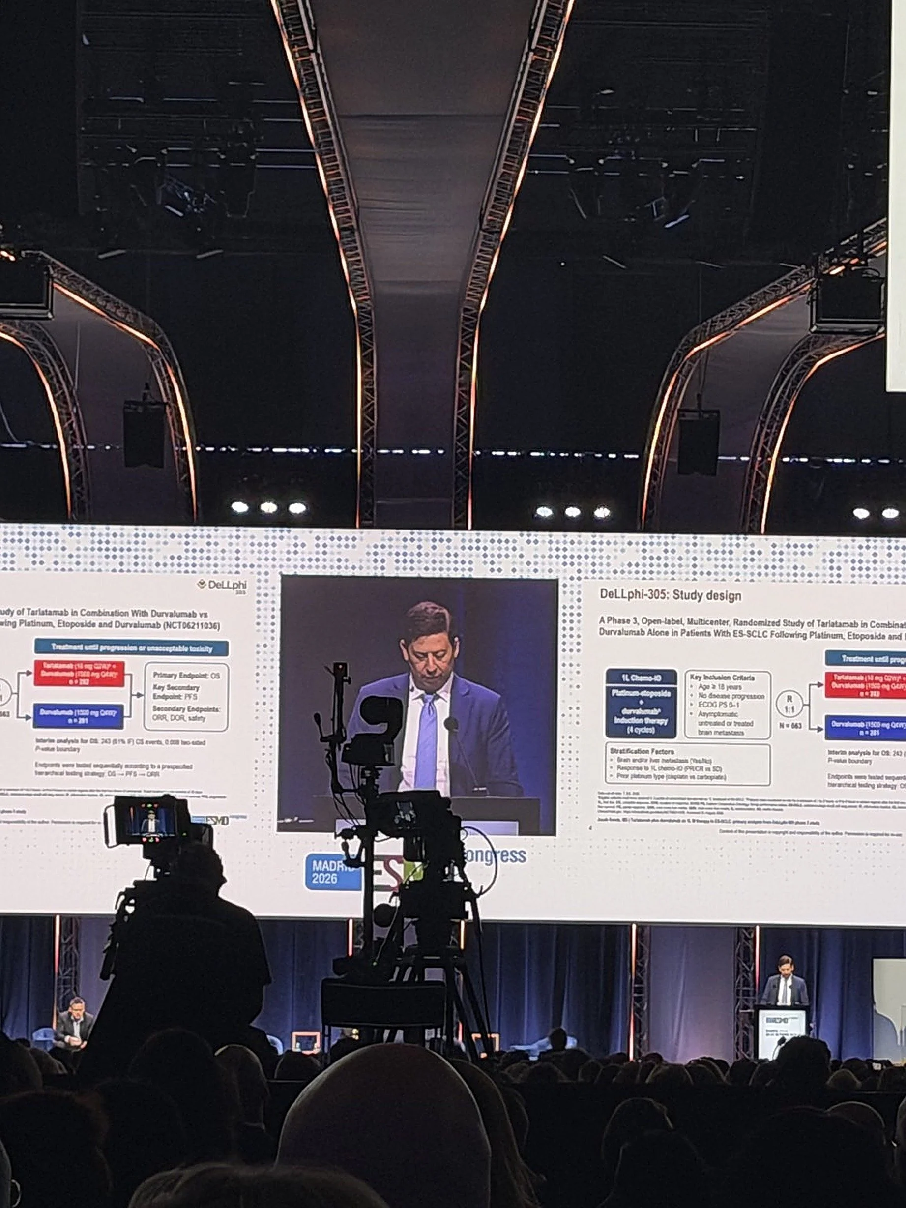 Tarlatamab plus durvalumab extends survival in extensive-stage small cell lung cancer