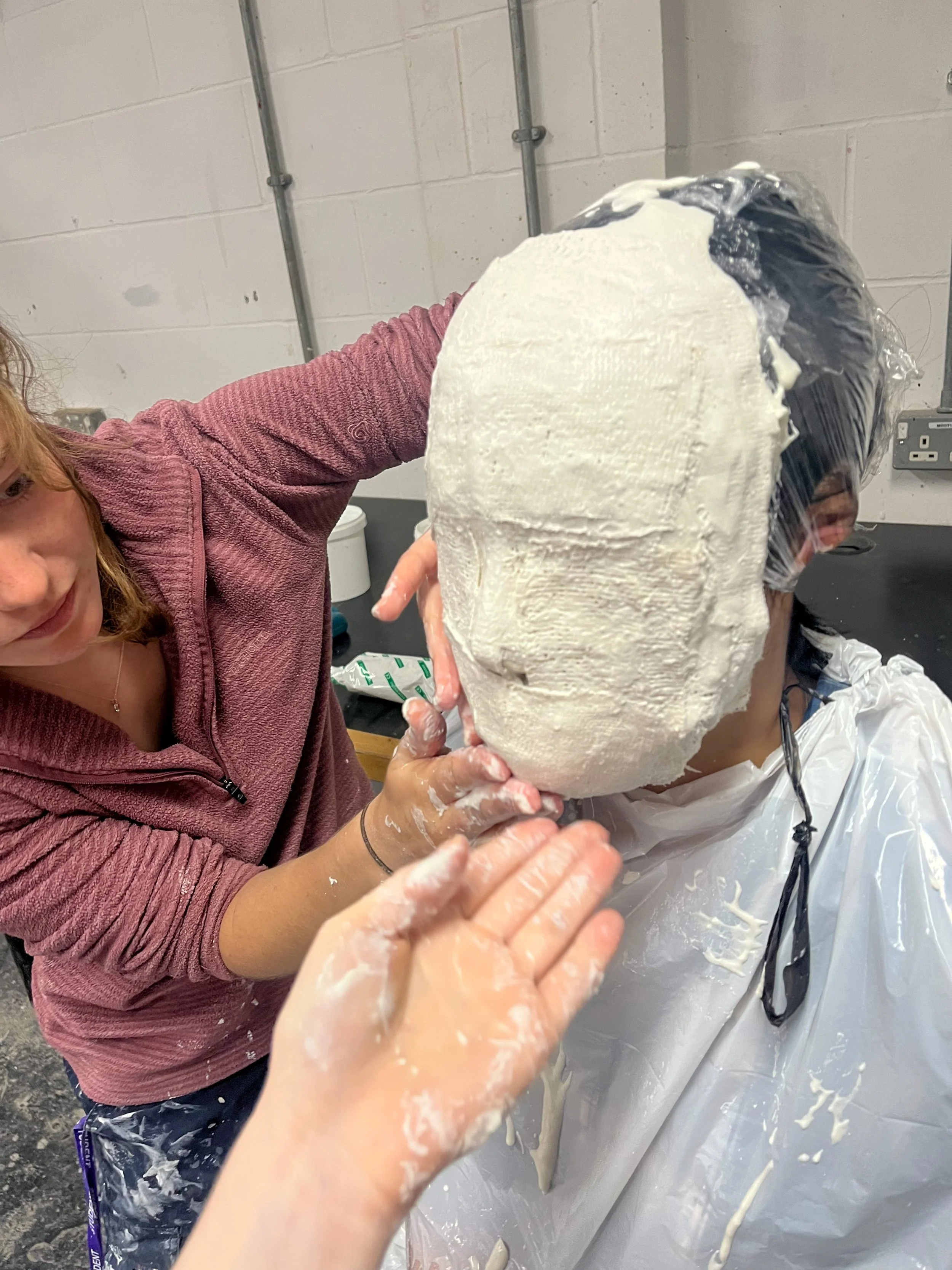 Face Casting in progress