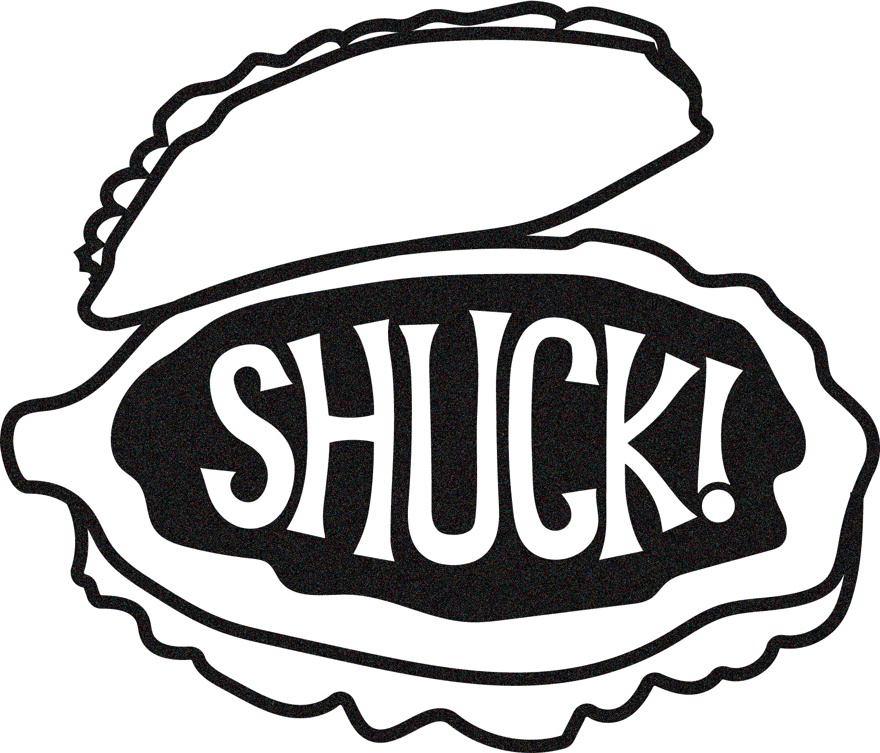 Shuck seafood restaurant logo.