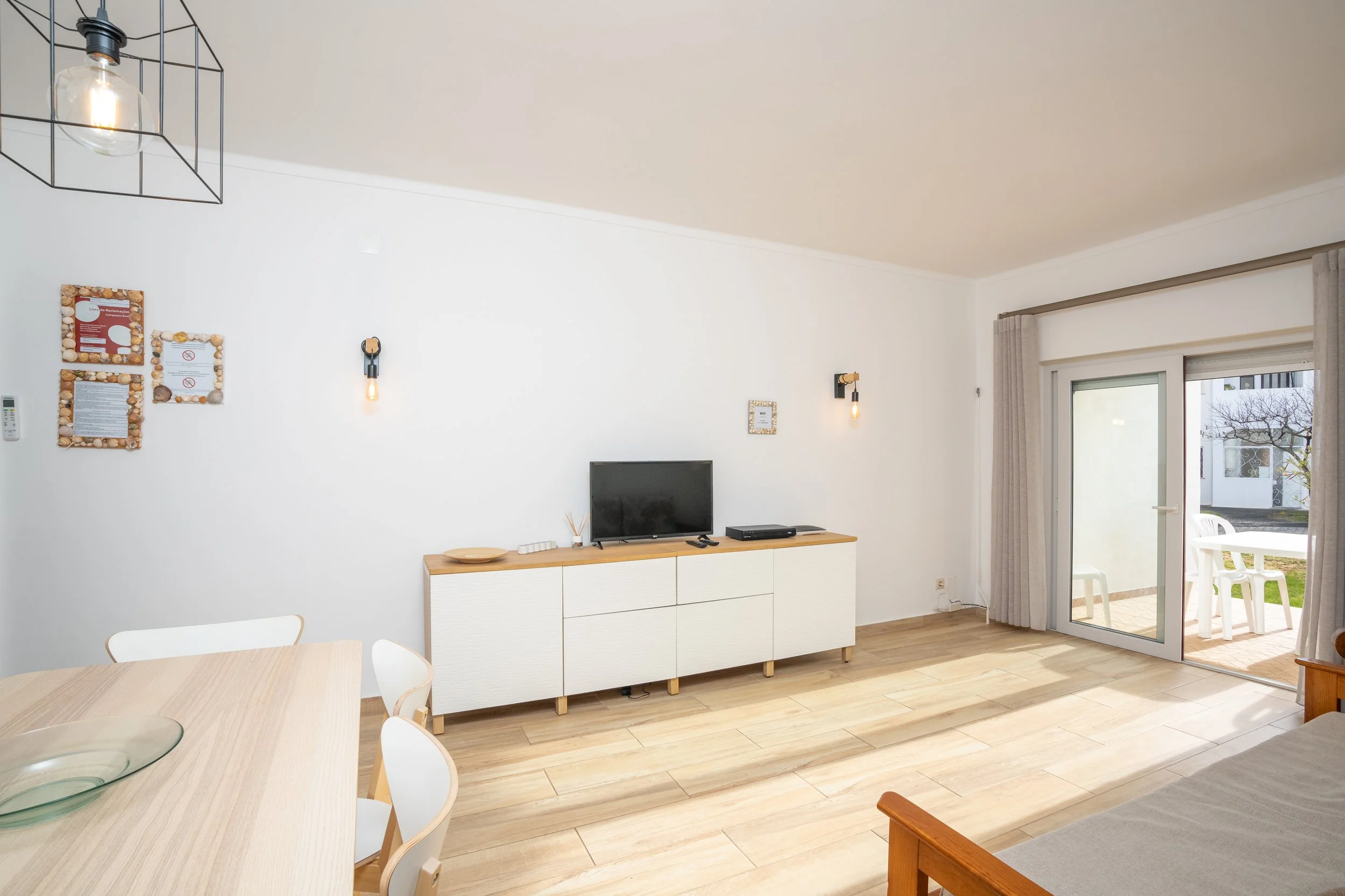 Living room and dining room