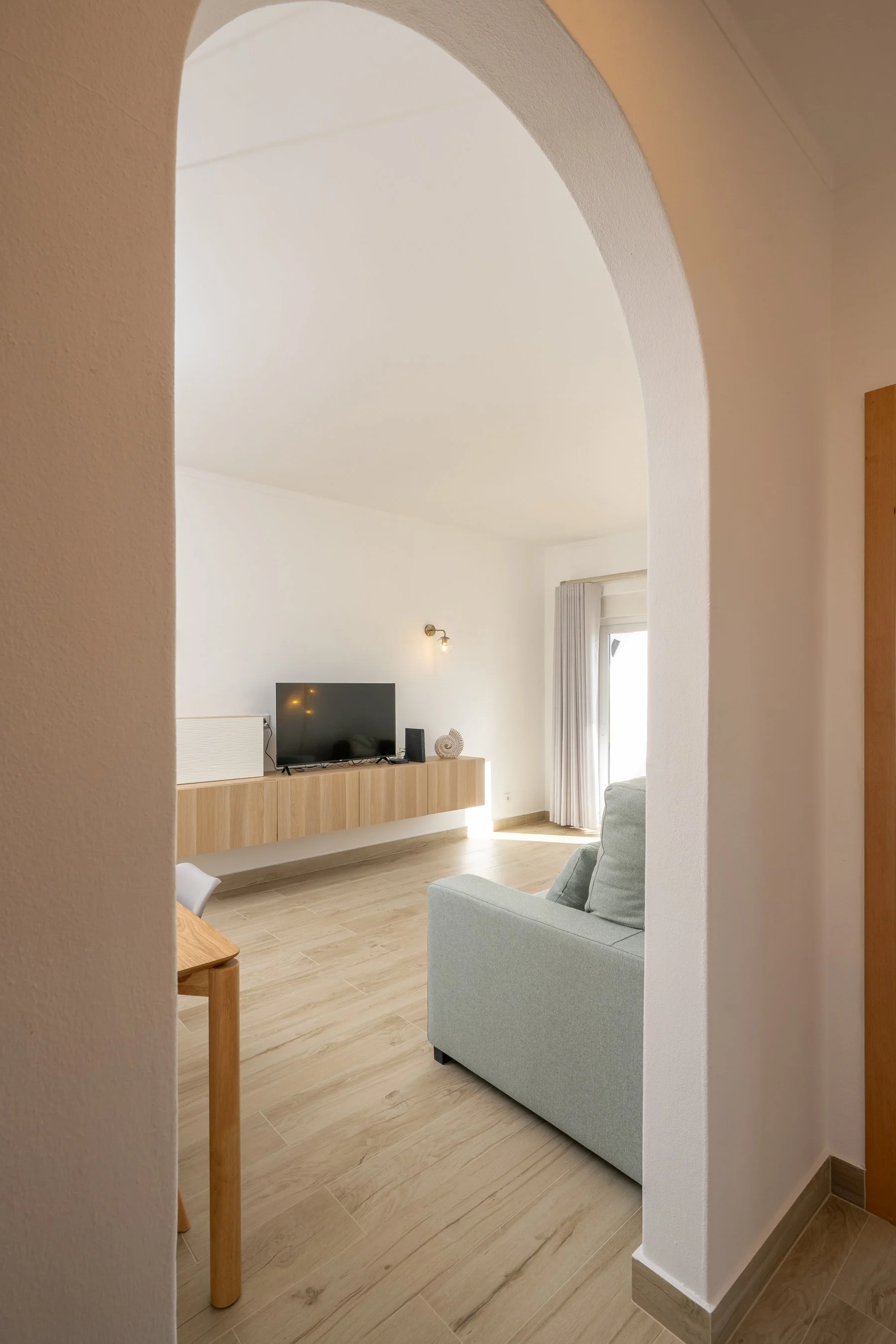 Living room and dining room