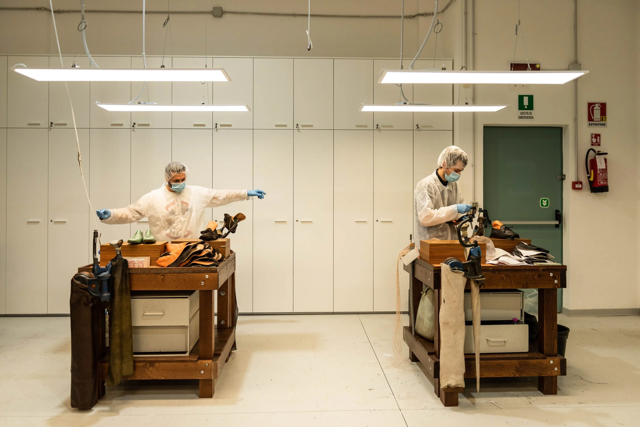 Luxyury leather footwear and accessories Santoni factory 002.jpg