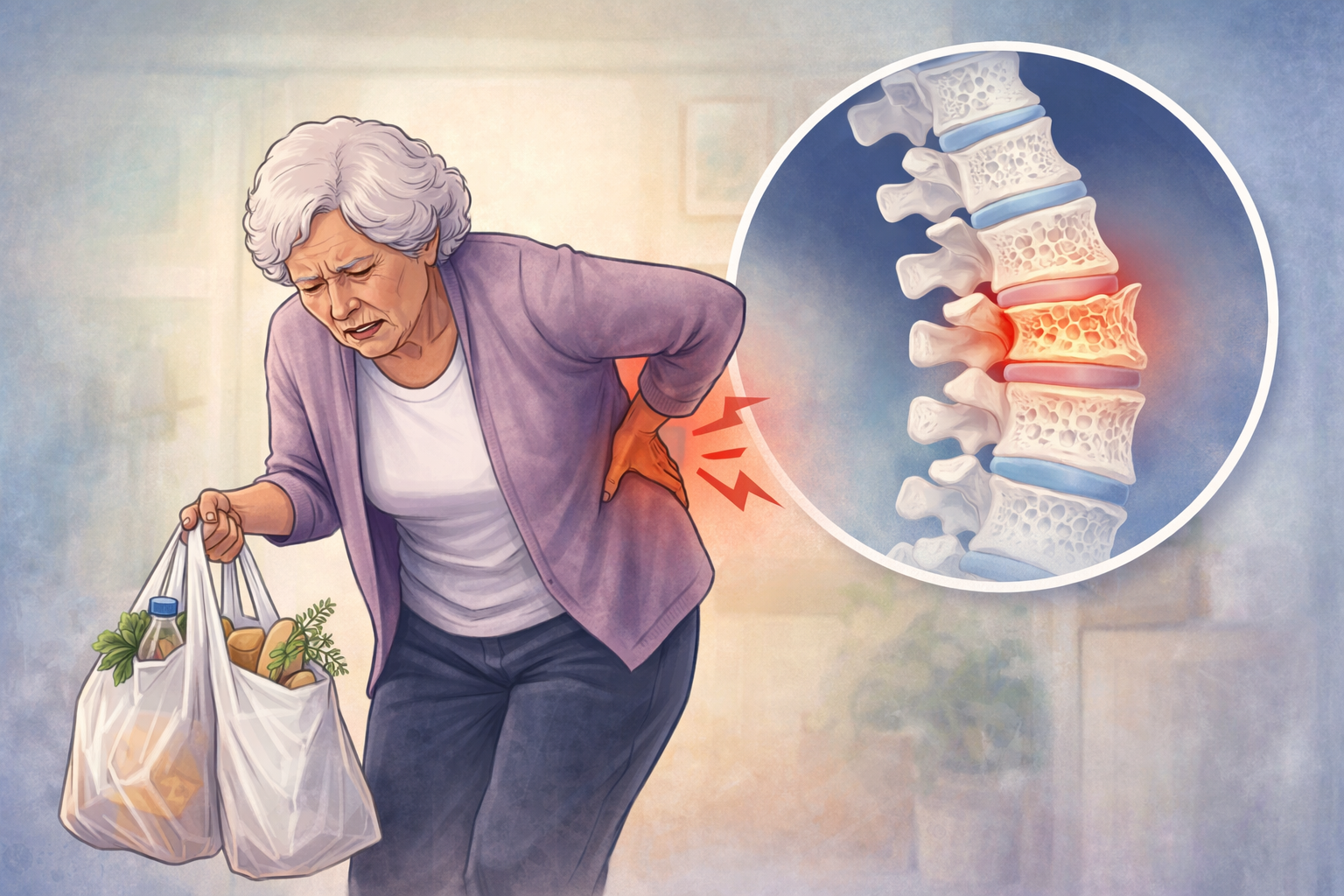 Benskjørhet og ryggsmerter – når bør du mistenke kompresjonsbrudd?