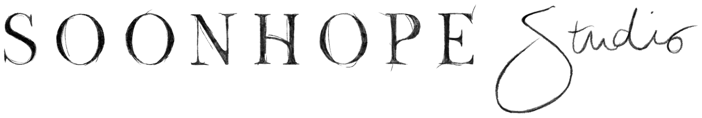 Stylized text reading 'Soonhope Studio' with a black and white color scheme.