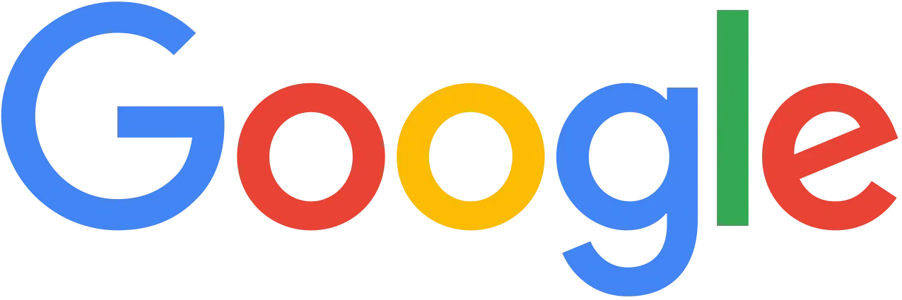 Google logo with transparent background