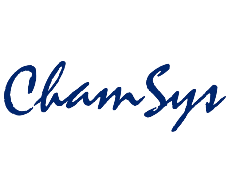 Champ Speech logo in cursive blue font.