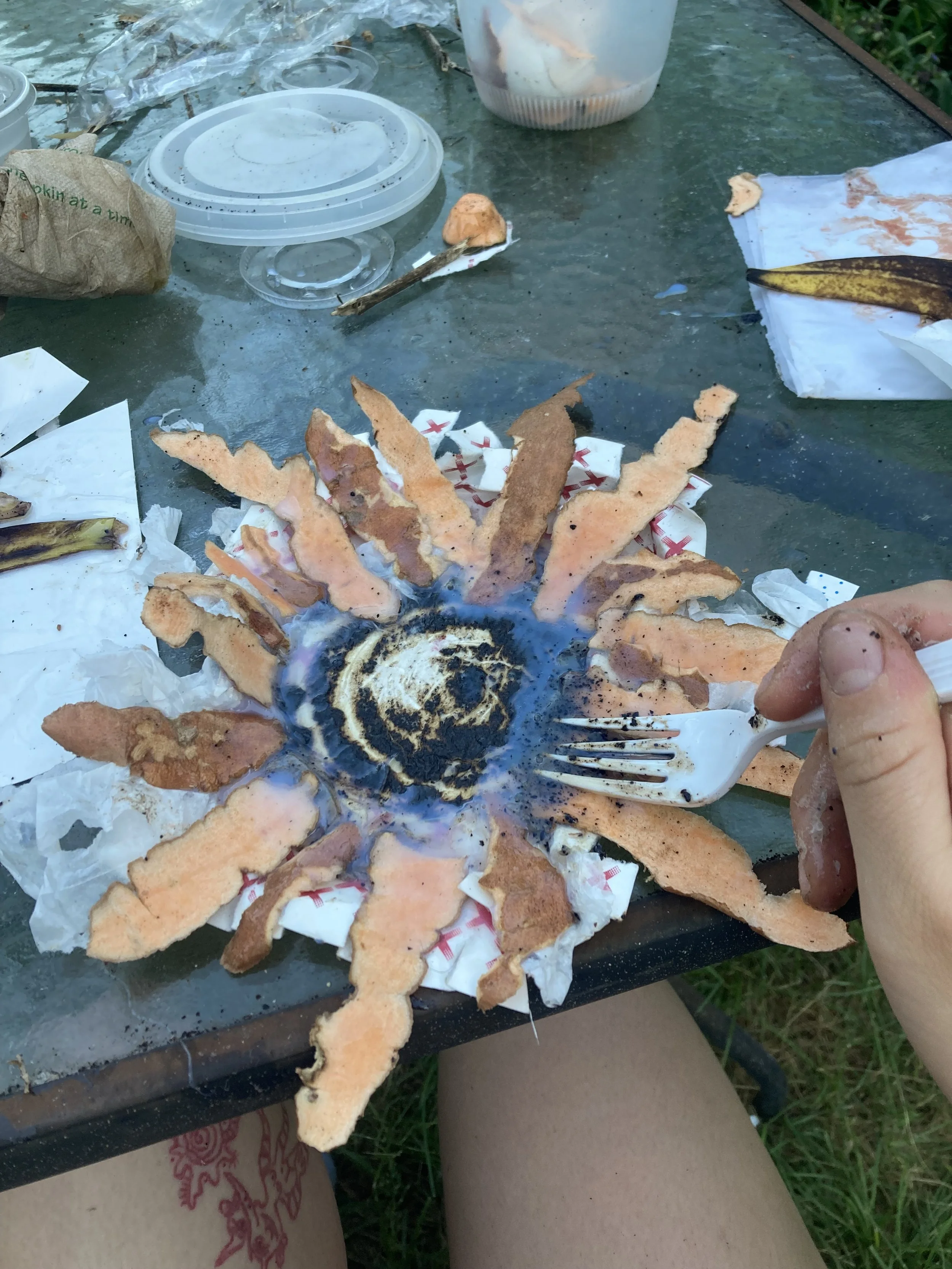 sweet potato skin x coffee grounds