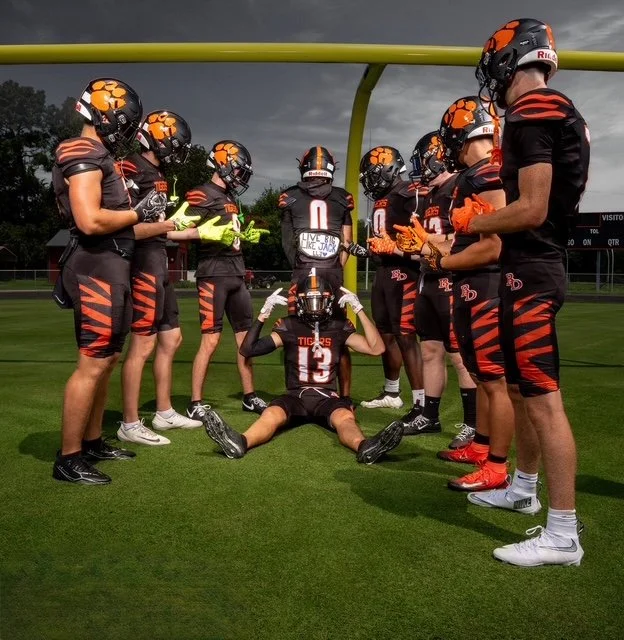 August 15, 2026 BDHS football team reminding everyone to LIVE BIG! 