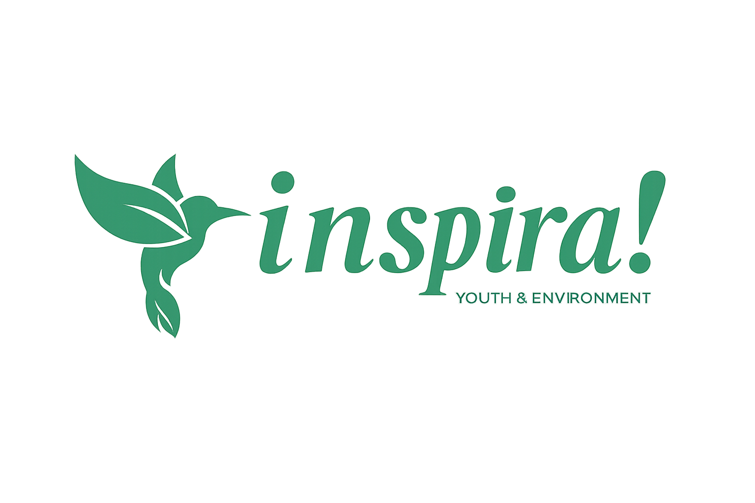 Logo verde con foglie stilizzate e la parola 'inspire' in corsivo, accompagnato dal testo 'YOUTH & ENVIRONMENT'