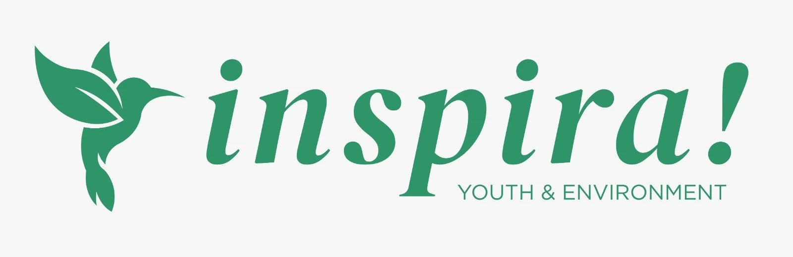 Logo con foglia verde e testo 'inspirà!' e la scritta 'Youth & Environment' sotto