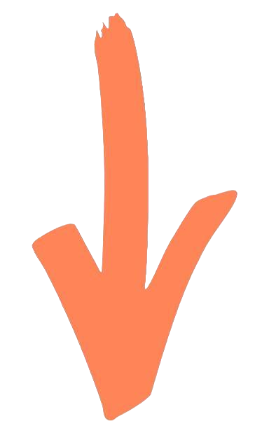 A large orange arrow pointing downward.