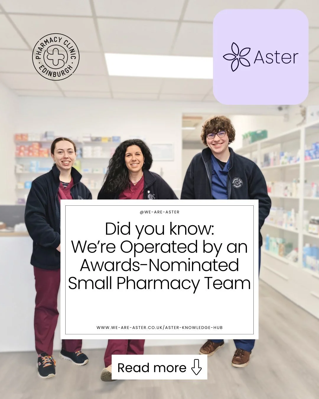Aster was built differently 🌸

Behind our online weight management service is a small, dedicated pharmacy team with real experience in private patient care, prescribing pathways, clinical services and day-to-day pharmacy practice.

This post explain