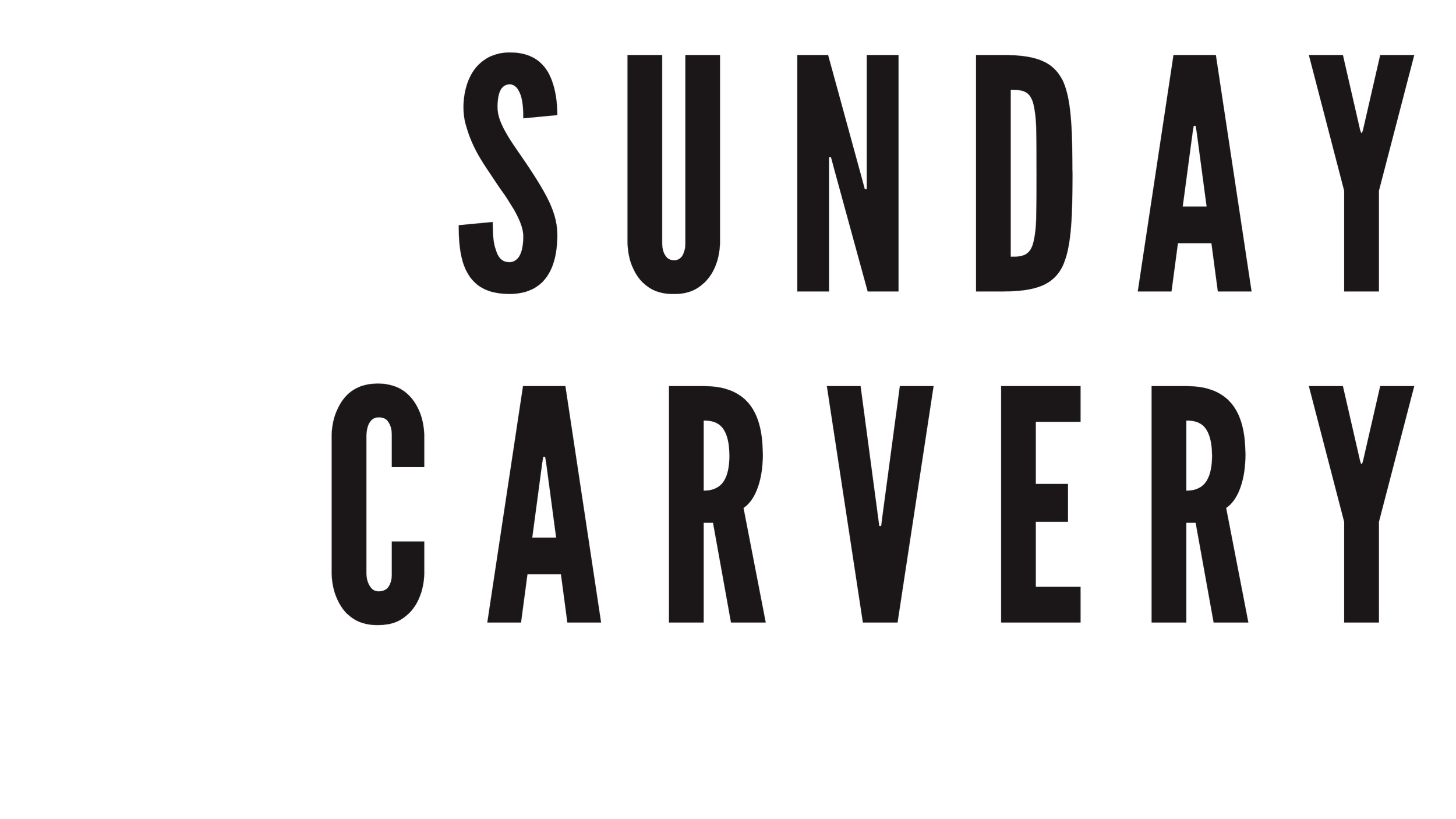 Black background with the words "Sunday Sermon" in large, bold, black letters.