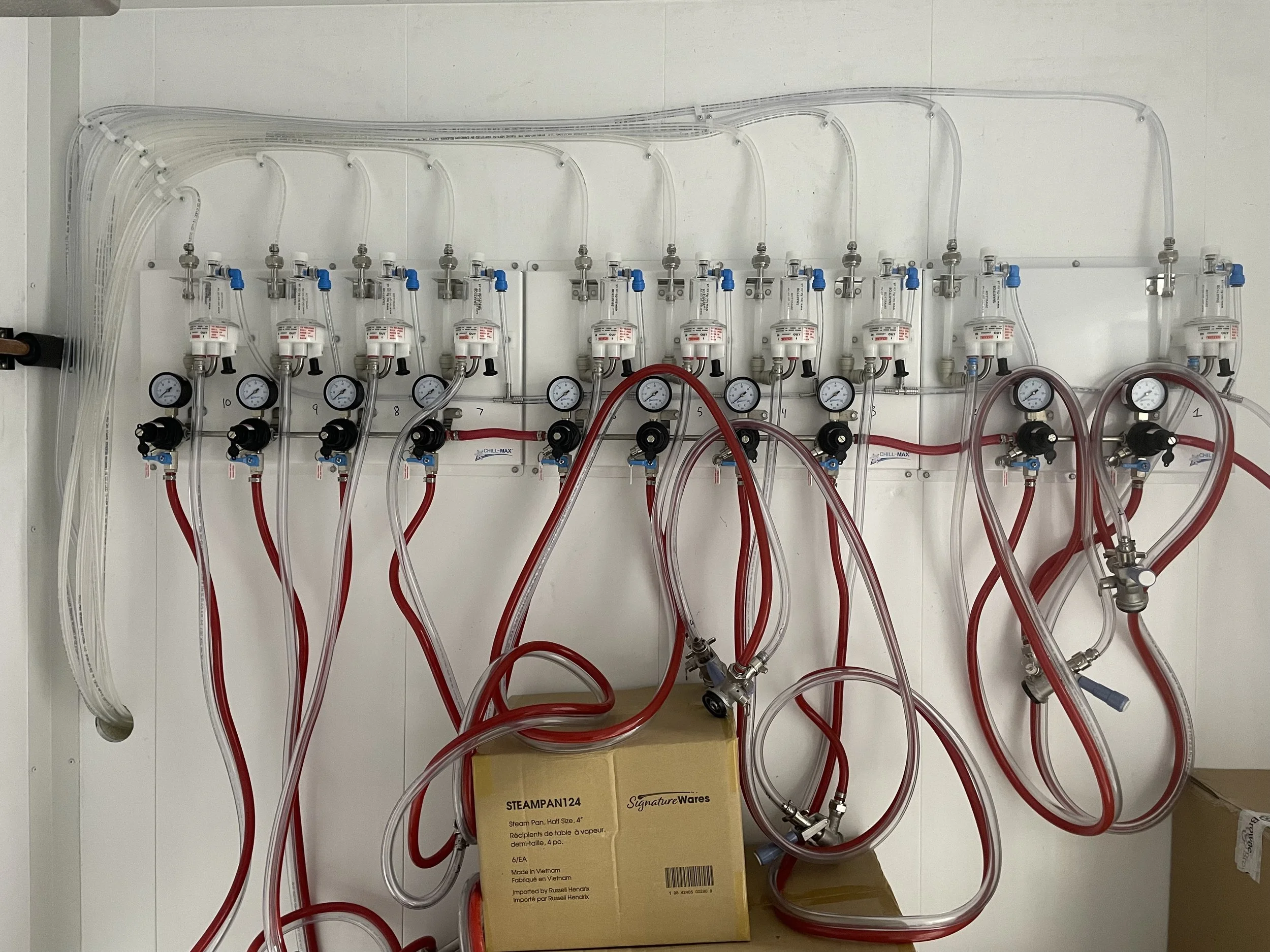 Draught beer FOBS with regulators and keg couplers in PEI