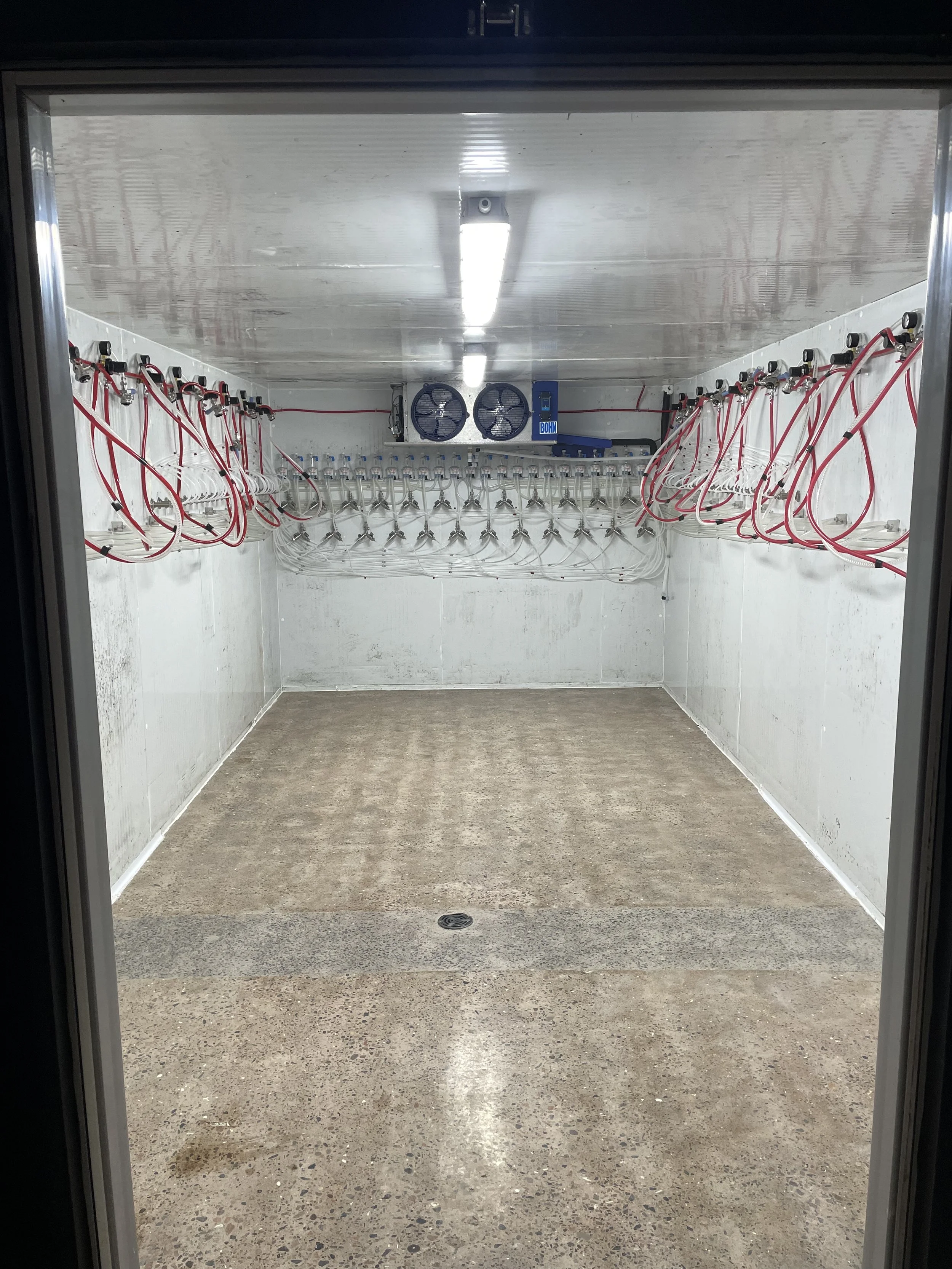 Completed draft system setup ready for service