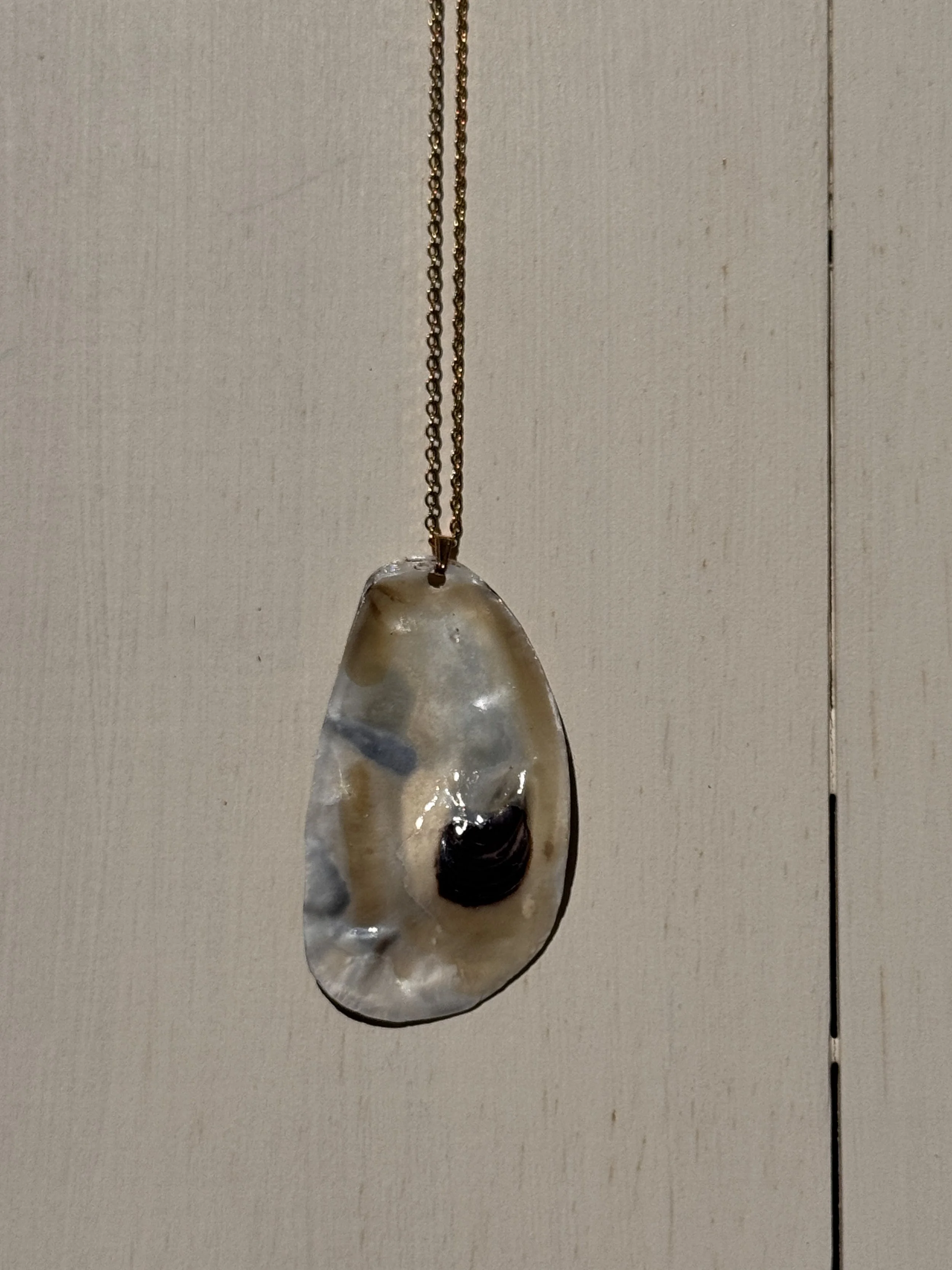 Gold Oyster Shell Necklace